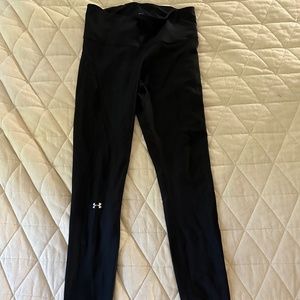 Under Armor Women 7/8 Black Leggings Medium